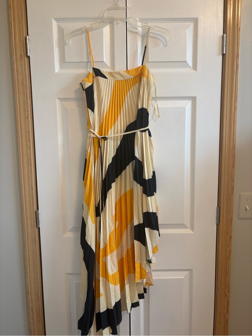 NWT Milly Irene Zebra Printed Pleated Asymmetrical Dress Size 0